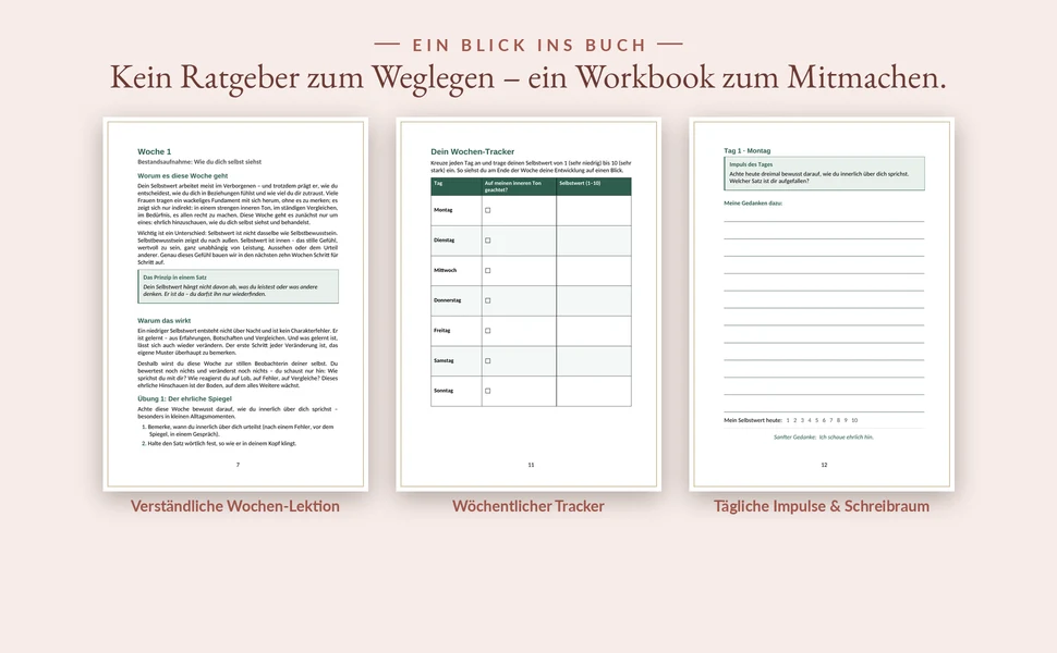 Blick ins Buch: Beispielseiten aus Ruhiges Herz für Frauen